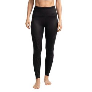 Spanx Faux Vegan Leather Leggings Womens Sz S Athleisure Black Stretch